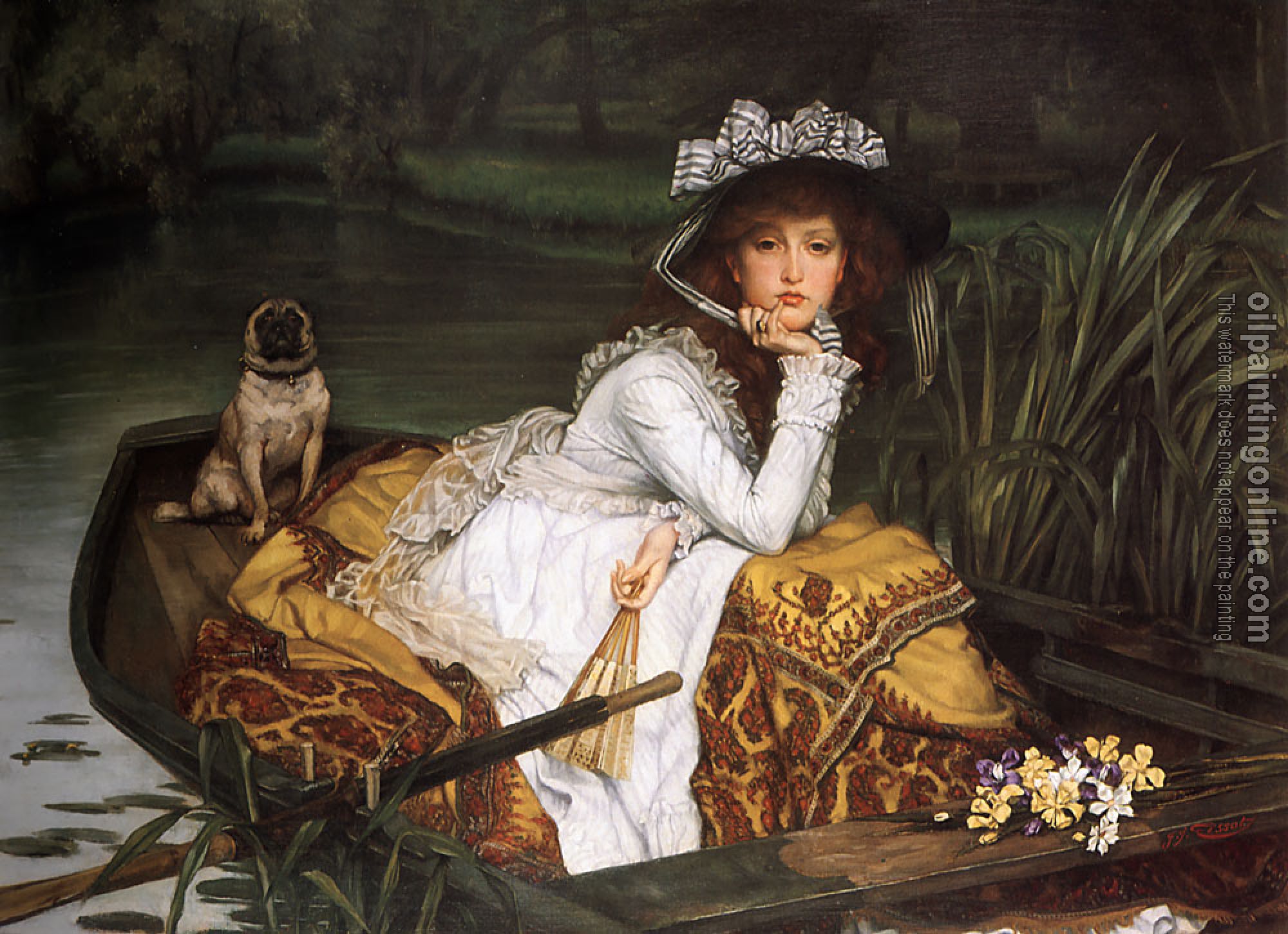 Tissot, James - Young Lady in a Boat